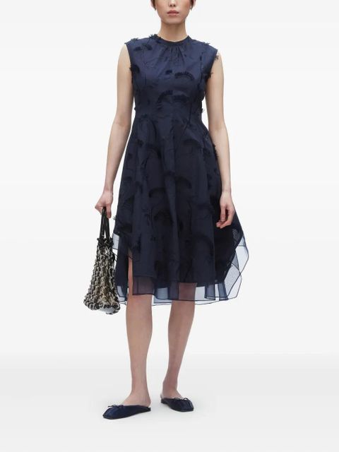 3.1 Phillip Lim floral-embroidered sleeveless midi dress - Blue