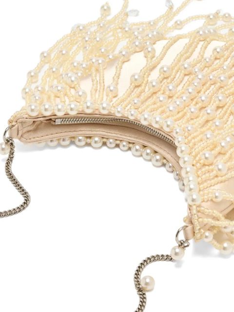 JW Pei beaded fringe-trimmed shoulder bag - Neutrals