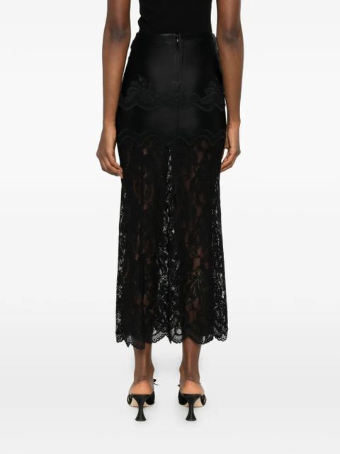 Rabanne lace midi skirt - Black