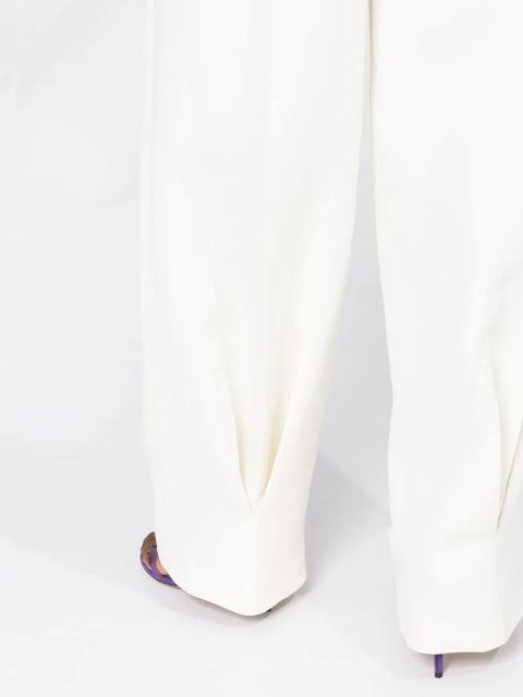 FENDI straight-leg high-waisted trousers - White