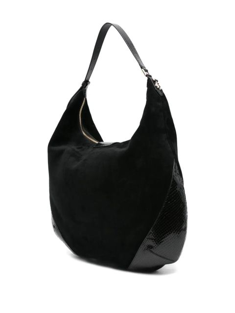 Jimmy Choo suede-leather shoulder bag - Black