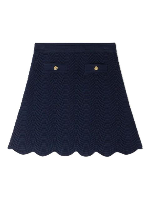 SANDRO scalloped miniskirt - Blue - zdjęcie produktu nr 1