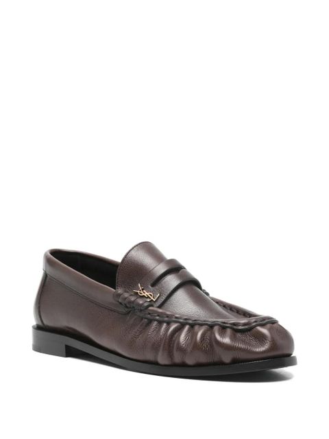 Saint Laurent leather loafers - Brown
