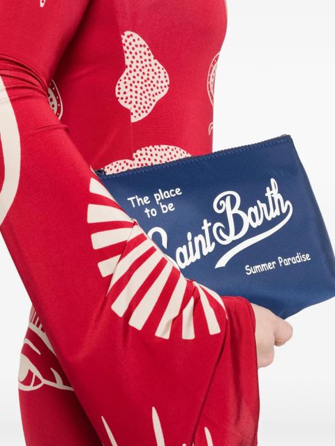 MC2 Saint Barth Aline logo-detail clutch bag - Blue - zdjęcie produktu nr 2