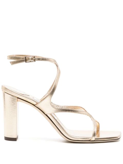 Jimmy Choo Azie 85mm metallic sandals - Gold - zdjęcie produktu nr 1
