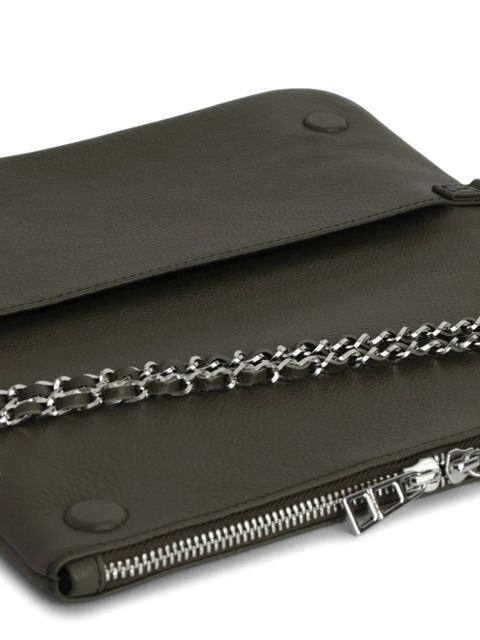 Zadig&Voltaire Rocky leather clutch bag - Green