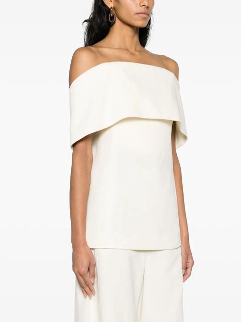 TOTEME off-shoulder strapless top - Neutrals