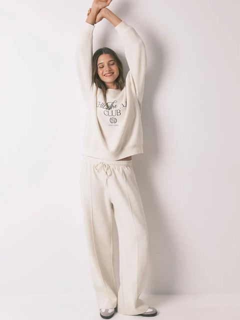 women'secret bluza damska kolor beżowy z nadrukiem 3272291