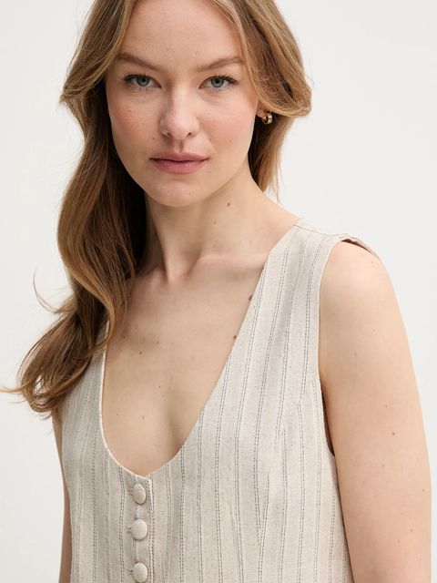 Hoss Intropia kamizelka z domieszką lnu - zdjęcie produktu nr 2