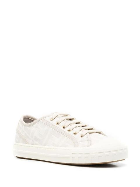 FENDI Domino FF-motif sneakers - Neutrals