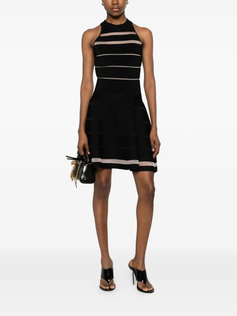 Balmain striped sleeveless mini dress - Black - zdjęcie produktu nr 2