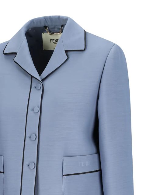 FENDI piped blouson jacket - Blue