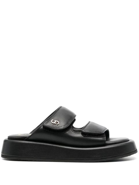 Casadei Ciabatta logo-plaque slides - Black - zdjęcie produktu nr 1