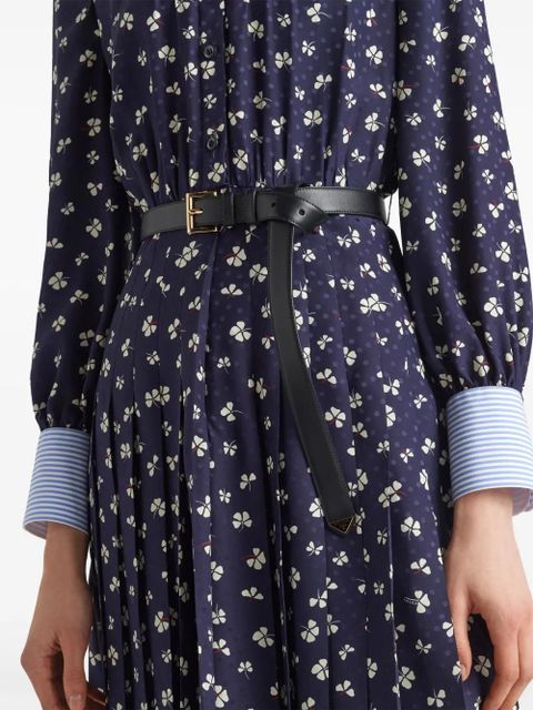 Prada logo plaque leather belt - Black - zdjęcie produktu nr 2