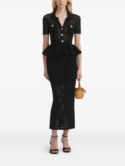 Self-Portrait crochet dress - Black - zdjęcie produktu nr 2