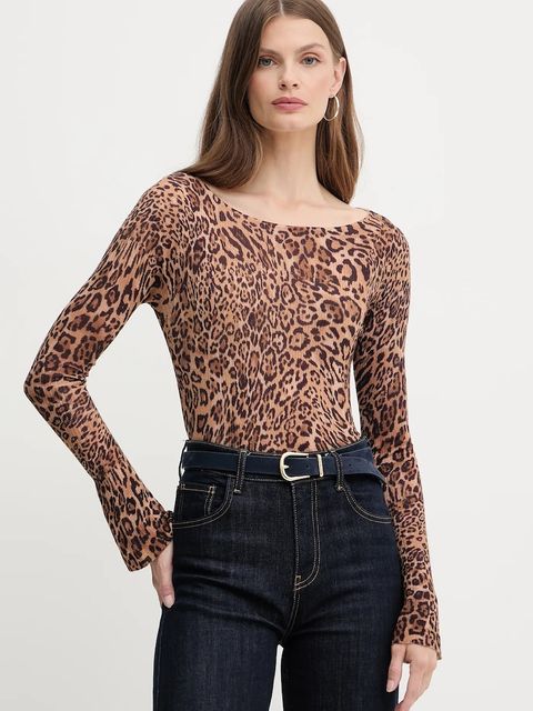 Twinset sweter wełniany damski kolor brązowy lekki 252TP3600 - zdjęcie produktu nr 1