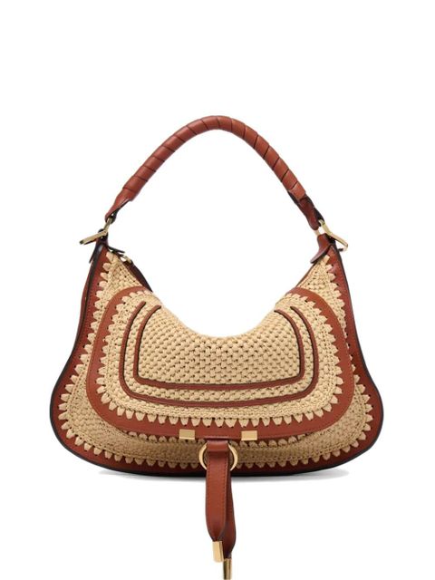 Chloé small Marcie raffia-effect tote bag - Neutrals - zdjęcie produktu nr 1