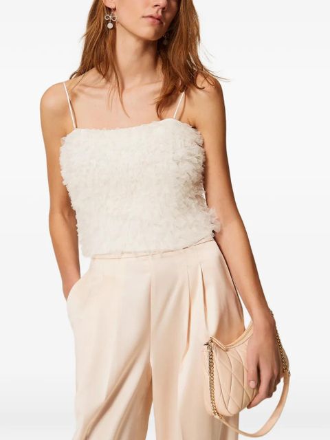 TWINSET tulle ruffled top - White - zdjęcie produktu nr 2