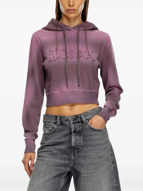 Diesel F-Slimmy embroidered logo hoodie - Pink