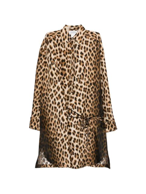 Sportmax leopard print lace mini dress - Brown - zdjęcie produktu nr 1