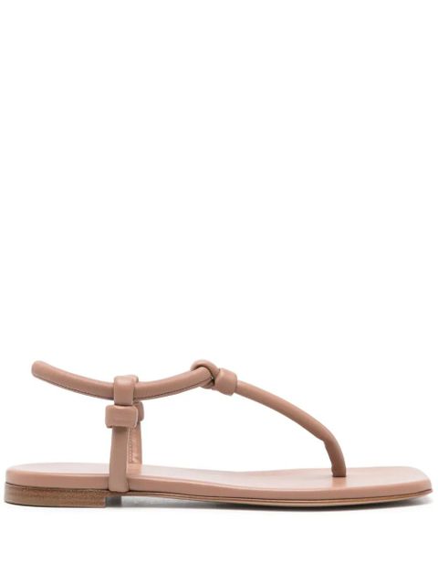 Gianvito Rossi leather flip-flops - Neutrals - zdjęcie produktu nr 1