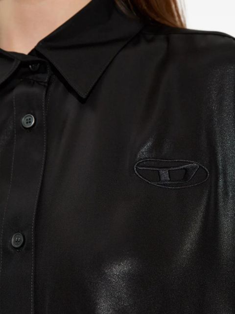 Diesel C-Simplier buttoned logo shirt - Black