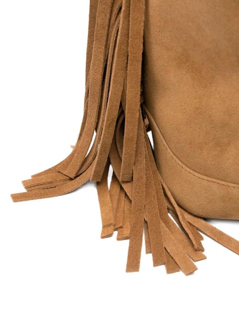SANDRO fringe suede tote bag - Brown - zdjęcie produktu nr 2