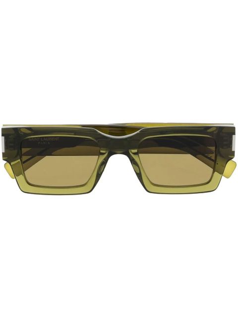 Saint Laurent Eyewear wayfarer-frame sunglasses - Green - zdjęcie produktu nr 1