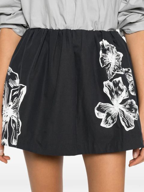 Maje floral.print A-line mini skirt - Blue