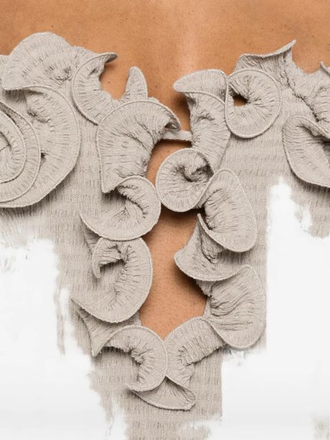 Magda Butrym floral appliqué dress - Neutrals