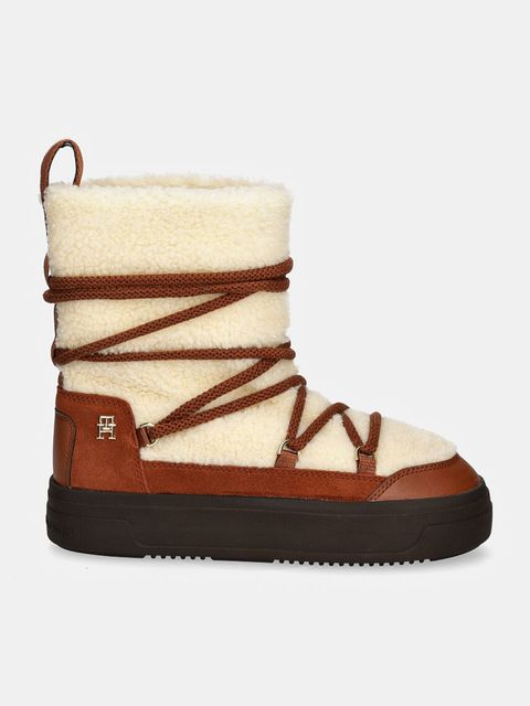 Tommy Hilfiger śniegowce LACE-UP FAUX SHEARLING SNOWBOOT - zdjęcie produktu nr 1