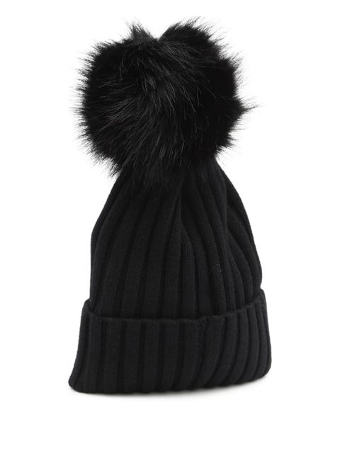 Moncler ribbed knit pom-pom beanie - Black