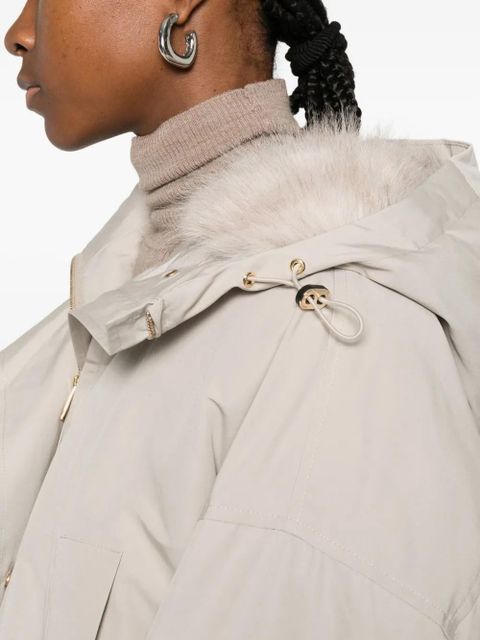 Max Mara Studio flap-pocket hooded coat - Neutrals