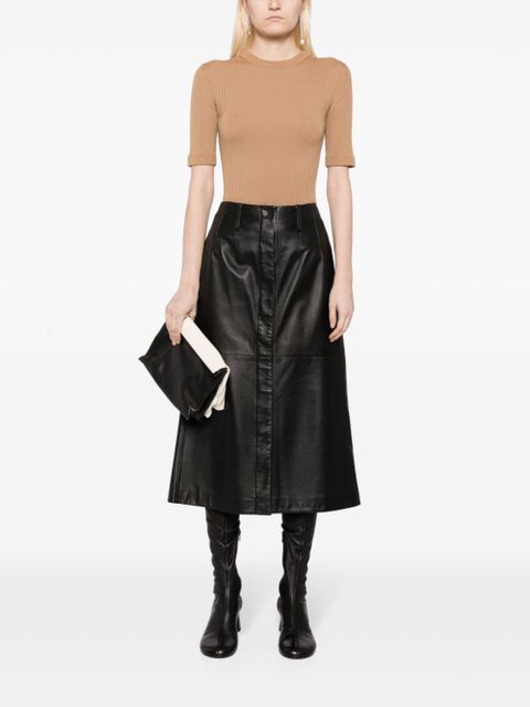 KHAITE The Ange rib-knit top - Brown - zdjęcie produktu nr 2