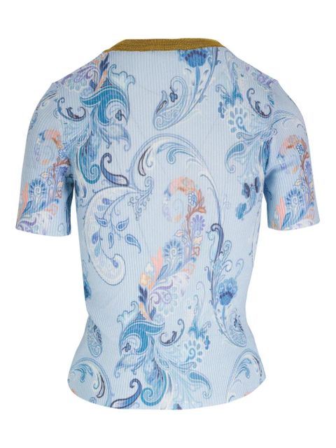 ETRO paisley-print knitted T-shirt - Blue - zdjęcie produktu nr 2