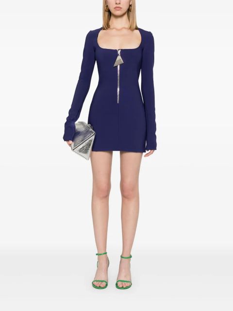 The Attico scoop-neck mini dress - Blue - zdjęcie produktu nr 2