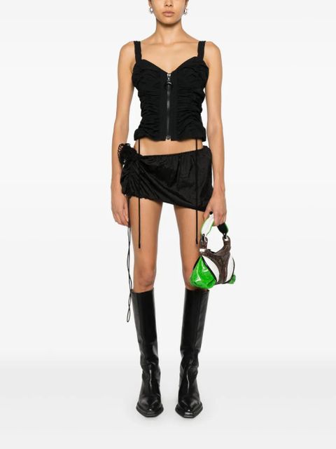 Marine Serre ruched tank top - Black