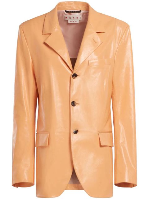 Marni long-sleeve leather blazer - Orange - zdjęcie produktu nr 1