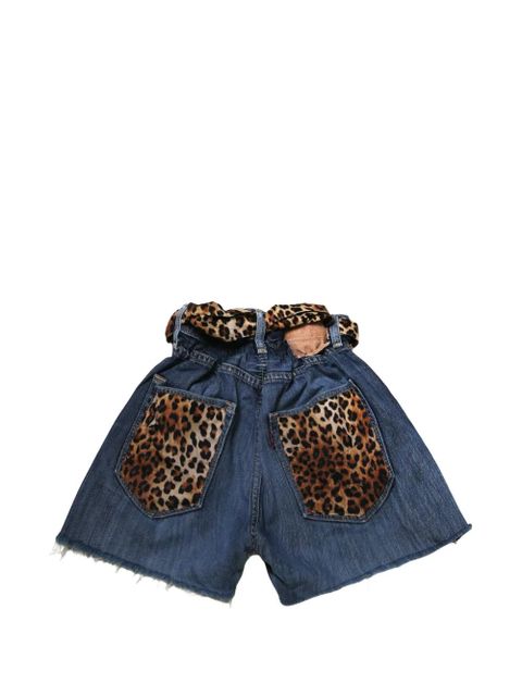 MC2 Saint Barth leopard-print denim shorts - Blue - zdjęcie produktu nr 2