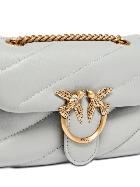 PINKO baby Love quilted chain cross body bag - Grey