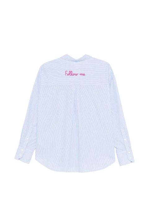 MC2 Saint Barth Cristal striped embroidered shirt - Blue - zdjęcie produktu nr 2