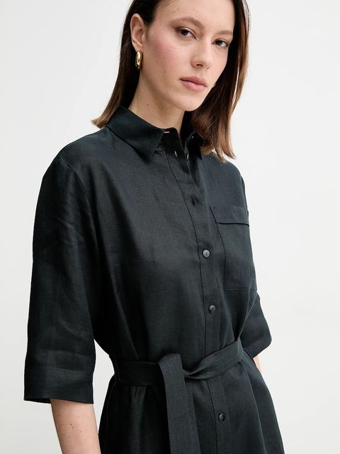 MM by Max Mara sukienka lniana - zdjęcie produktu nr 2