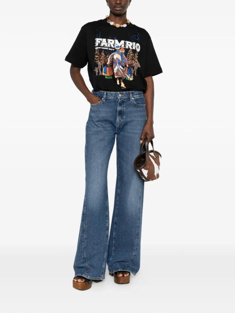 FARM Rio graphic-print T-shirt - Black - zdjęcie produktu nr 2