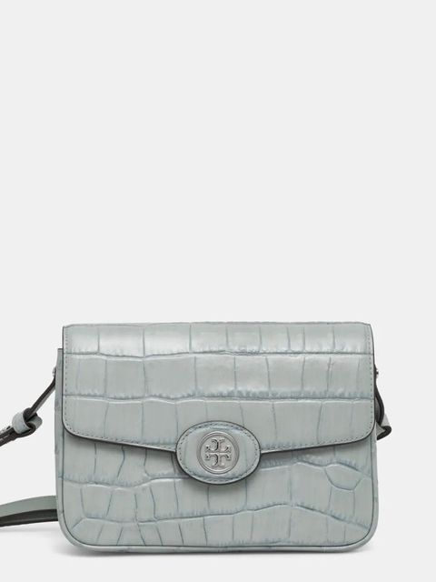 Tory Burch torebka skórzana Robinson kolor niebieski 165371.400