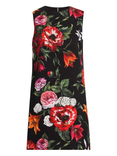 Dolce & Gabbana floral-print mini dress - Black - zdjęcie produktu nr 1