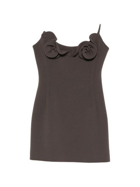 Magda Butrym floral-appliqué mini dress - Brown - zdjęcie produktu nr 1