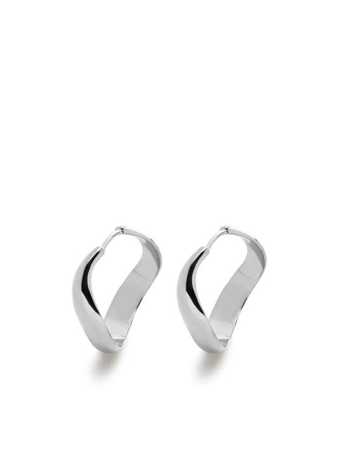 Monica Vinader medium Swirl hoop earrings - Silver - zdjęcie produktu nr 1