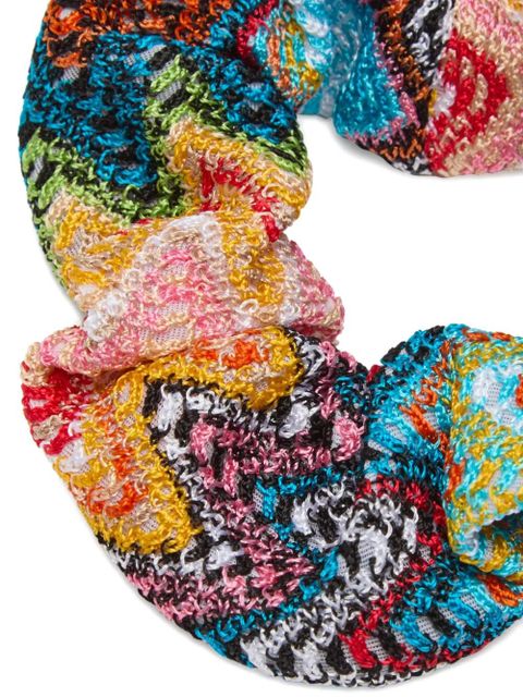 Missoni patterned knit scrunchie - Blue - zdjęcie produktu nr 2