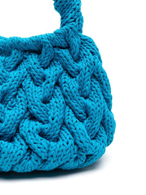 JW Anderson cable-knit tote bag - Blue - zdjęcie produktu nr 2