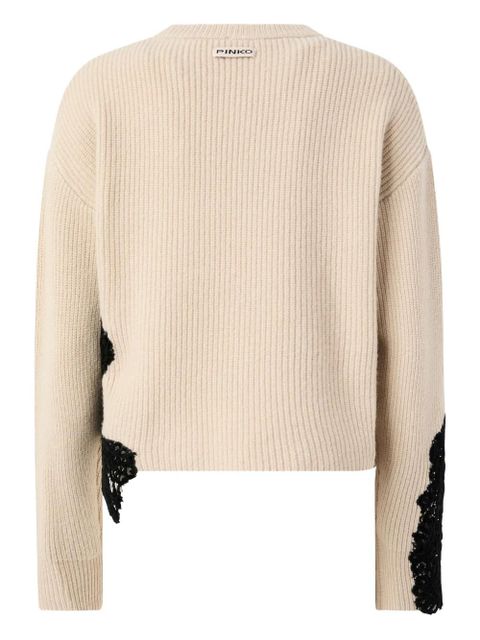 PINKO lace-appliqué sweater - Neutrals - zdjęcie produktu nr 2